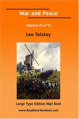War and Peace Volume VI of VI(Large Print) (9781425061005) by Leo Tolstoy