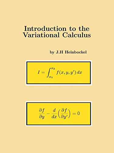 Imagen de archivo de Introduction to the Variational Calculus a la venta por California Books