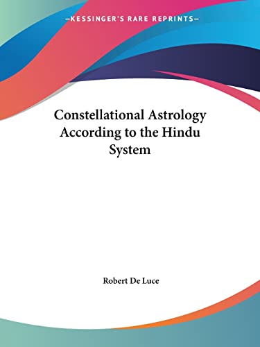 9781425482817: Constellational Astrology According to the Hindu System