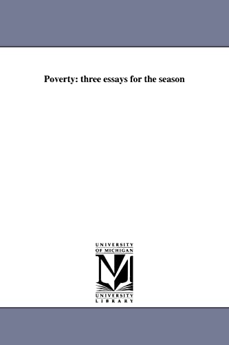 Stock image for Poverty: three essays for the season for sale by Chiron Media