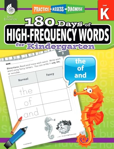 Imagen de archivo de 180 Days of High-Frequency Words for Kindergarten - Learn to Read Kindergarten Workbook - Improves Sight Words Recognition and Reading Comprehension for Grade K, Ages 4 to 6 (180 Days of Practice) a la venta por Dream Books Co.