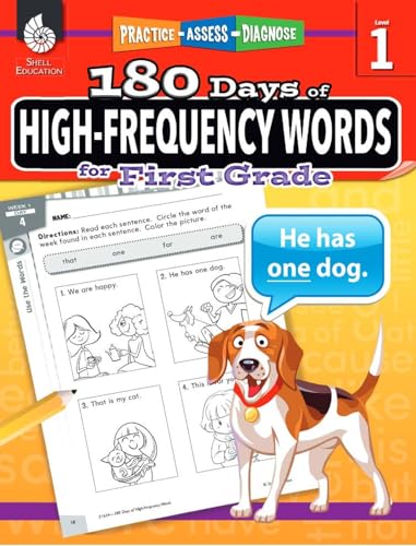 Imagen de archivo de 180 Days of High-Frequency Words for First Grade - Learn to Read First Grade Workbook - Improves Sight Words Recognition and Reading Comprehension for Grade 1, Ages 5 to 7 (180 Days of Practice) a la venta por Goodwill Books