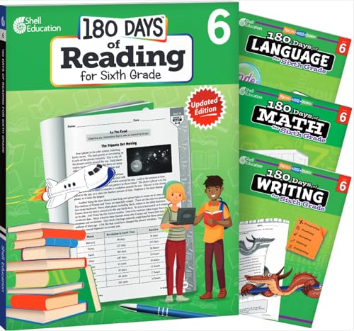 Stock image for 180 Days of Practice - 6th Grade Workbook Set for Kids Ages 10-12 - Includes 4 Assorted Workbooks fo for sale by Save With Sam