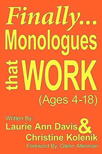Beispielbild fr Finally Monologues That Work zum Verkauf von Better World Books