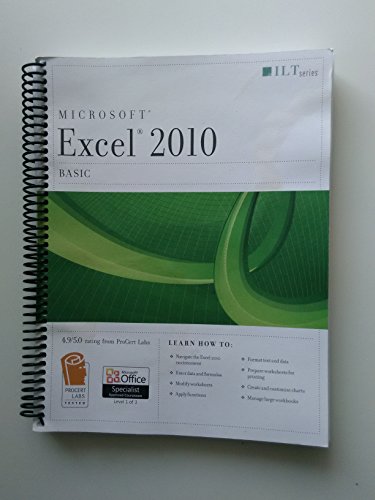 Stock image for Excel 2010: Basic (Ilt Series) for sale by Your Online Bookstore