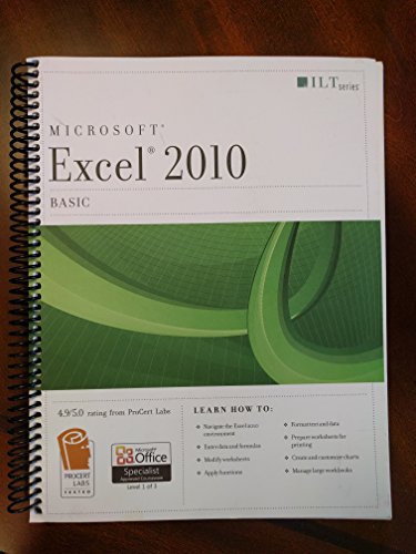 9781426021558: Excel 2010: Basic and CertBlaster Student Manual (Ilt)