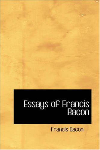 essays of sir francis bacon pdf