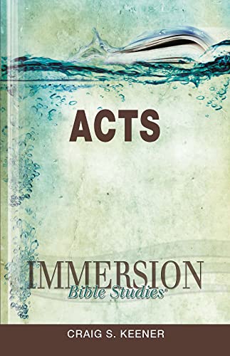 Beispielbild fr Immersion Bible Studies: Acts zum Verkauf von BooksRun