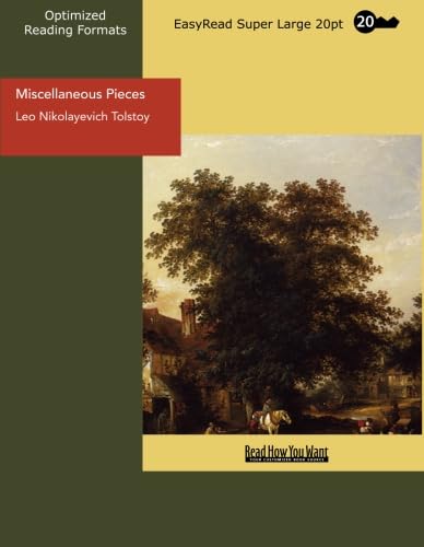 Miscellaneous Pieces (EasyRead Super Large 20pt Edition) (9781427022400) by Tolstoy, Leo Nikolayevich