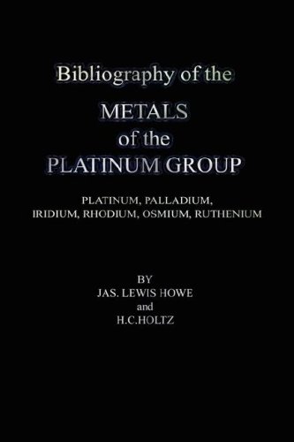 Beispielbild fr Bibliography of the Metals of the Platinum Group: Platinum, Palladium, Iridium, Rhodium, Osmium, Ruthenium zum Verkauf von Buchpark