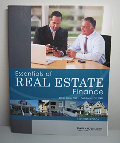 Stock image for Essentials of Real Estate Finance for sale by HPB-Diamond