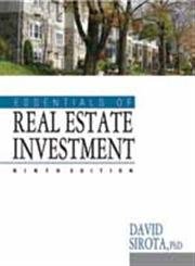 Imagen de archivo de Essentials of Real Estate Investment a la venta por HPB-Red