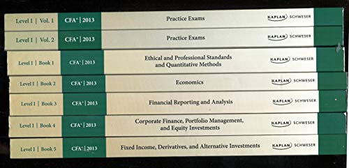 9781427742247: Practice Exams for the 2013 CFA Exam Level 1, Vol. 1
