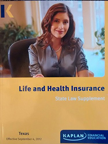 9781427745088: Texas State Law Supplement ~ Life and Health Insurance