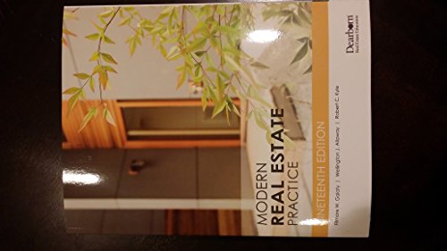 Beispielbild fr Modern Real Estate Practice, 19th Edition zum Verkauf von SecondSale