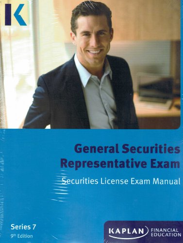 Imagen de archivo de Kaplan Series 7 Securities License Exam Manual, General Securities Representative Exam a la venta por Better World Books: West