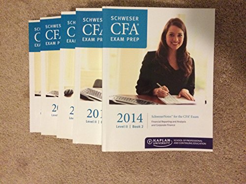 9781427749109: Level 2 CFA Schweser Study Notes (2014) w/BOTH Practice Exam Books (& Quick Sheet)