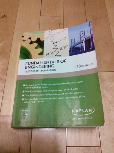 Imagen de archivo de Fundamentals of Engineering FE/EIT Exam Prep a la venta por Books-FYI, Inc.