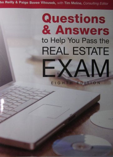 Beispielbild fr Questions & Answers to Help You to Pass the Real Estate Exam (Dearborn Education) zum Verkauf von ThriftBooks-Dallas