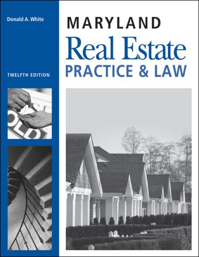 Beispielbild fr Maryland Real Estate Practice and Law (Maryland Real Estate Practice & Law) zum Verkauf von Wonder Book