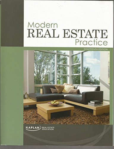 Imagen de archivo de Modern Real Estate Practice Eighteenth Edition a la venta por HPB-Diamond