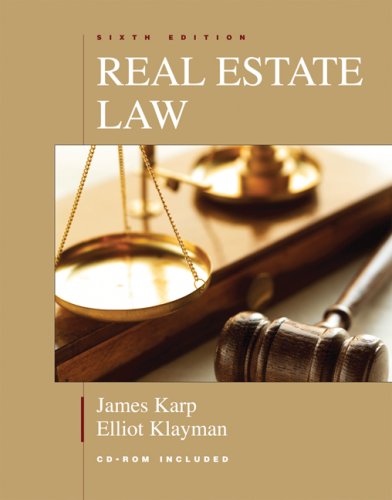 Real Estate Law (9781427795618) by Karp, James; Klayman, Elliott