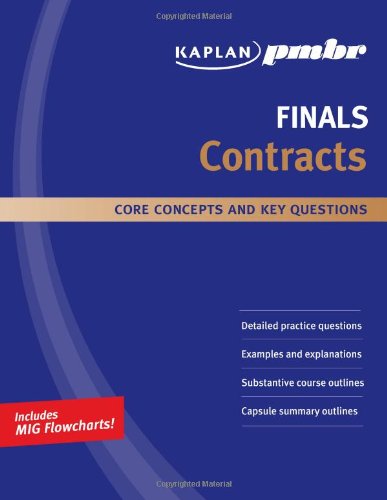 9781427796387: Kaplan Pmbr Finals Contracts: Core Concepts and Key Questions