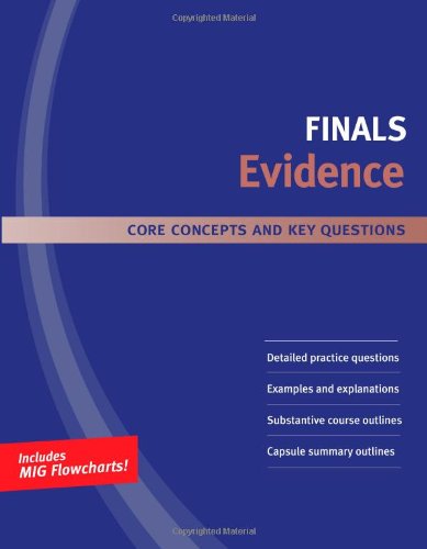 Kaplan PMBR FINALS: Evidence: Core Concepts and Key Questions (9781427796400) by Kaplan PMBR; Palmer, Steven