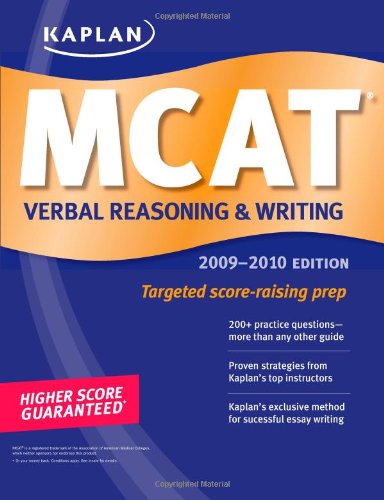 9781427798763: Kaplan MCAT Verbal Reasoning & Writing 2009-2010 (Kaplan MCAT Verbal Reasoning and Writing Review)