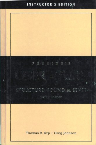 Stock image for Perrine's Literature: Structure, Sound, and Sense (Tenth Instructor's Edition) for sale by ThriftBooks-Atlanta