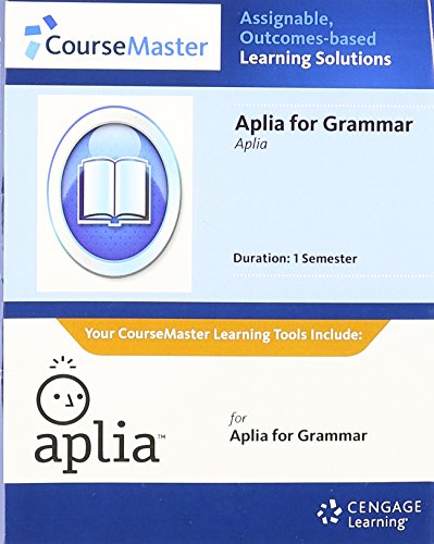 Aplia Printed Access Card for Grammar (9781428277564) by Aplia