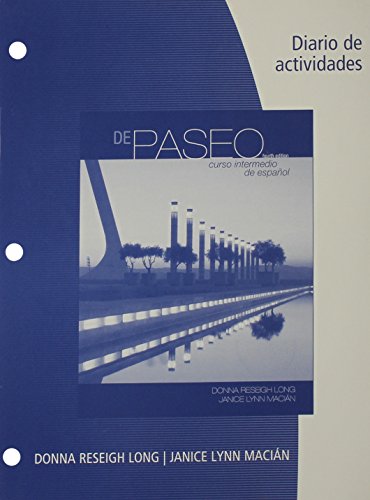 Stock image for Workbook/Lab Manual-De Paseo for sale by TextbookRush