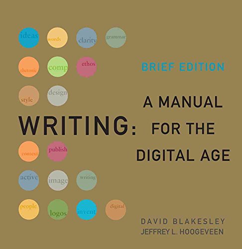 Imagen de archivo de Writing: A Manual for the DigitalAge, Brief, 2009 MLA Update Edition (2009 MLA Update Editions) a la venta por SecondSale