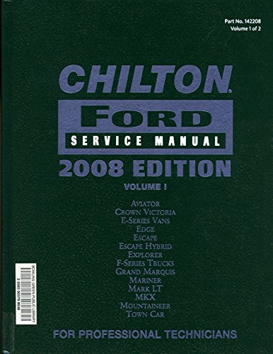 Beispielbild fr Chilton Ford Service Manual, Vol. 1 zum Verkauf von GF Books, Inc.