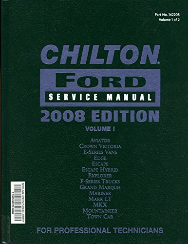 Imagen de archivo de Chilton Ford Service Manual, Vol. 1 a la venta por GF Books, Inc.