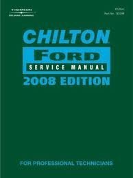 Stock image for Chilton Ford Service Manual 2008 Edition Volume II Expedition, Five Hundred, Focus, Freestar, Freest for sale by SecondSale