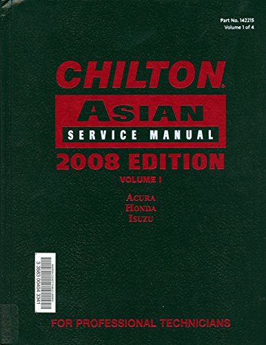 9781428322158: Chilton Asian Service Manual, Vol. 1: Acura, Honda, Isuzu