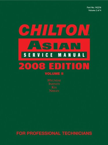 Stock image for Chilton Asian Service Manual 2008 for sale by Better World Books