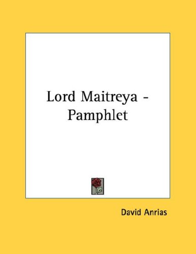 Lord Maitreya (9781428666382) by Anrias, David