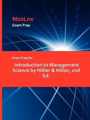 Beispielbild fr Exam Prep for Introduction to Management Science by Hillier Hillier, 2nd Ed zum Verkauf von PBShop.store UK