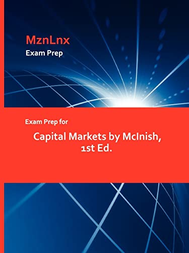 Imagen de archivo de Exam Prep for Capital Markets by McInish, 1st Ed. a la venta por Chiron Media