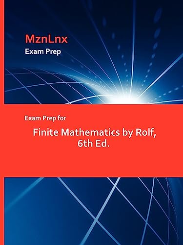 Beispielbild fr Exam Prep for Finite Mathematics by Rolf, 6th Ed. zum Verkauf von Reuseabook