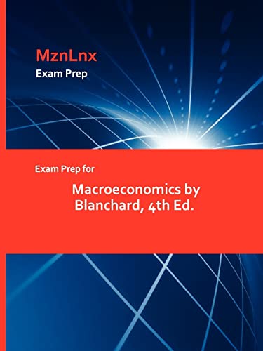 Beispielbild fr Exam Prep for Macroeconomics by Blanchard, 4th Ed zum Verkauf von medimops