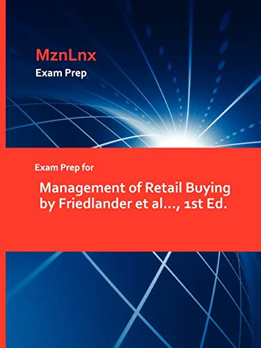 Imagen de archivo de Exam Prep for Management of Retail Buying by Friedlander et al., 1st Ed. a la venta por Chiron Media
