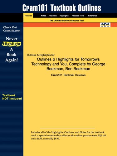 Stock image for Outlines & Highlights for Tomorrows Technology and You, Complete by George Be. for sale by MyLibraryMarket