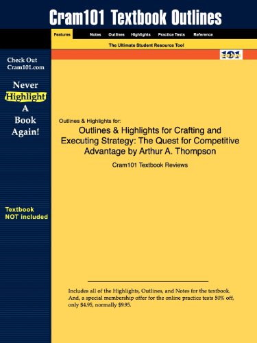 9781428888944: Outlines & Highlights for Crafting and Executing Strategy: the Quest for Competitive Advantage