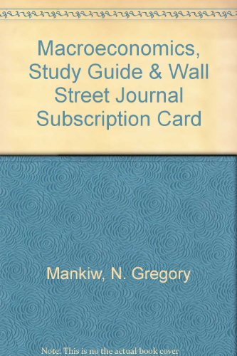 9781429200295: Macroeconomics, Study Guide & Wall Street Journal Subscription Card
