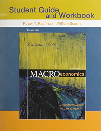 Beispielbild fr Macroeconomics: Canadian Edition Study Guide zum Verkauf von ThriftBooks-Dallas