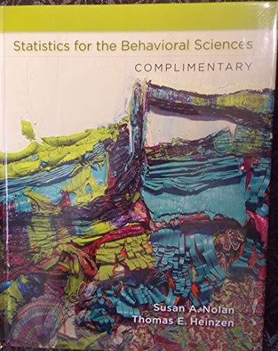 9781429205900: Statistics for Behavioral Sciences (Complimentary Version) by Nolan (2007, Hardcover)