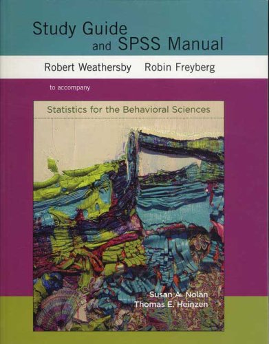 Stock image for Statistics for the Behavioral Sciences Study Guide & SPSS Manual for sale by HPB-Red